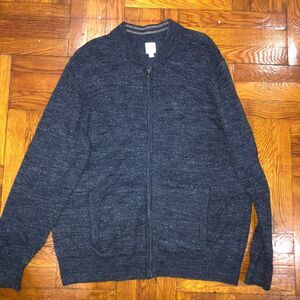 Gap XLarge Zip Up Sweater Bluish Gray